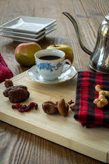 Traditional snacks and coffee