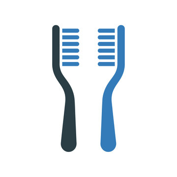 Two toothbrushes side by side for oral hygiene and dental health care