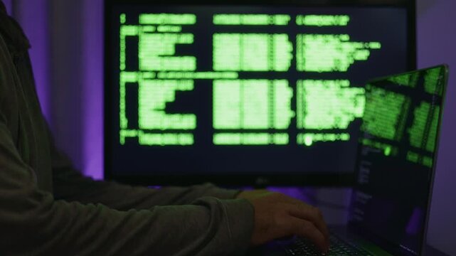 Technician conducts vulnerability evaluation digitally, Calm technician testing system security and weaknesses, Secure system check performed by technician using digital tools in tranquil environment