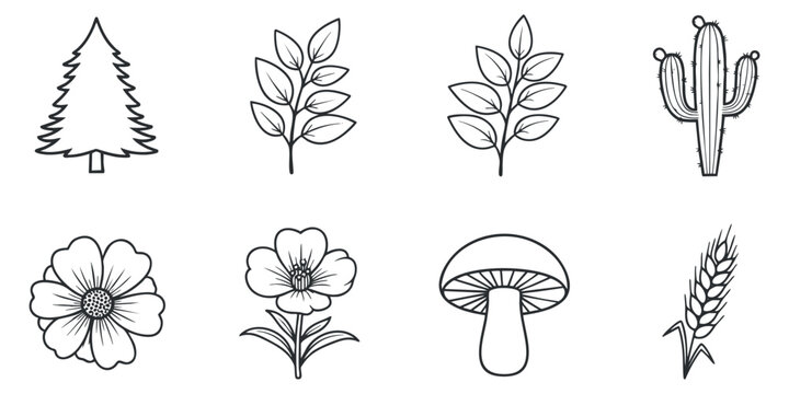 A collection of decorative square frames and borders in black and white outline vector style, suitable for graphic design and art projects