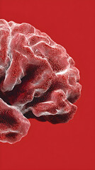 Abstract red brain background