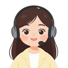 Obraz premium Woman in Yellow Sweater Wearing Headphones