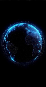 Hologram globe with secure data network and glowing authentication pathways, futuristic security