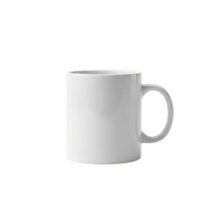 White coffee mug isolated on transparent background