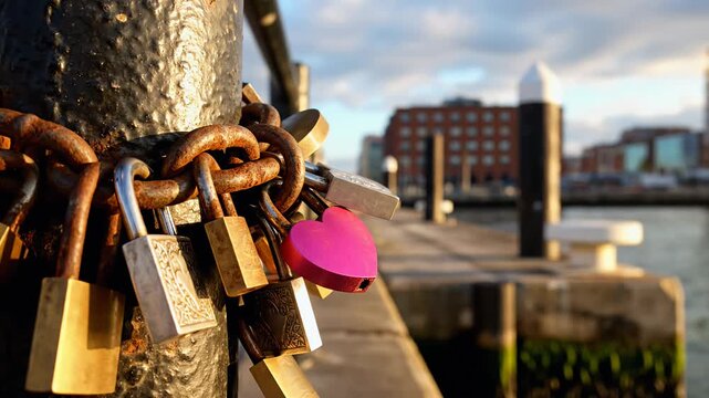 Locks of love - A symbol of eternal commitment and romance.