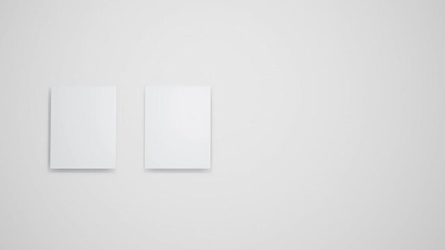 Minimal 3D animation of blank cards rotating in a circular carousel around the center. Suitable for presentations, interfaces, 