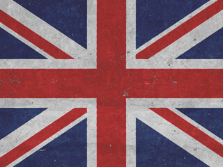 Fototapeta premium British Union Jack flag on the old wall