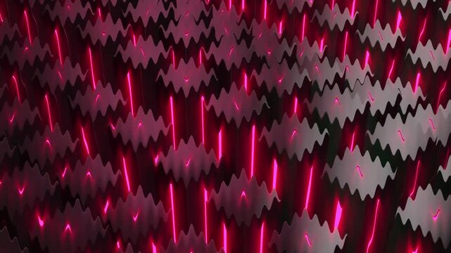 Red Houndstooth Pattern with Neon Lights.