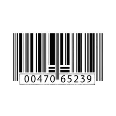 A black and white universal product code barcode, essential for retail and inventory management, symbolizing modern commerce and efficient data tracking for goods and services