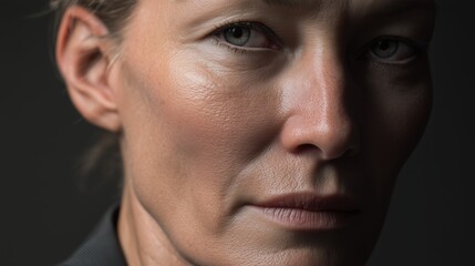 Fototapeta premium Serious Close Up Portrait of a Mature Female Politician