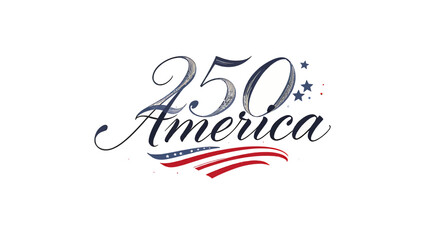Logo for 250th anniversary of america with patriotic theme