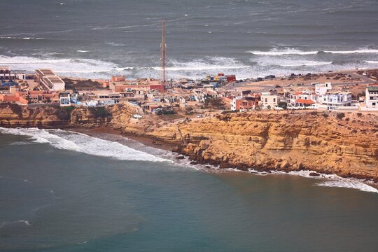 Imsouane surfing destination town near Agadir in Sous-Massa region of Morocco. Atlantic coast.