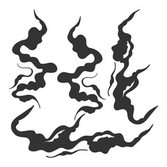 Stylized Dark Smoke Plumes Collection