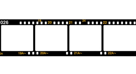 Film strip with black and white stripes on a PNG background.