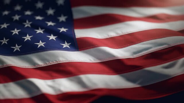 American flag waving, slow motion, United States, patriotic, national symbol.