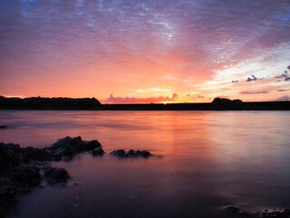Fototapeta premium Colors of Sunset on a Quiet Shore