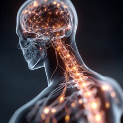 A detailed visual representation of the human nervous system