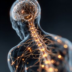 A detailed visual representation of the human nervous system