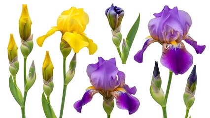 Beautiful iris flowers in bloom
