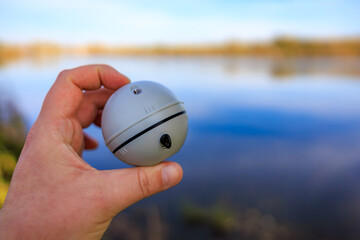 Floating sonar bobber echo sounder for modern fishing © Iurii Gagarin