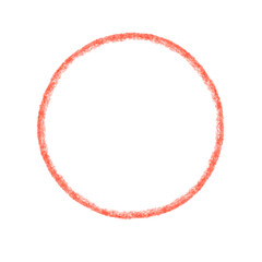 Fototapeta premium Red Circle Brush Highlight Marker 