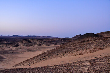 morning black desert in Egypt