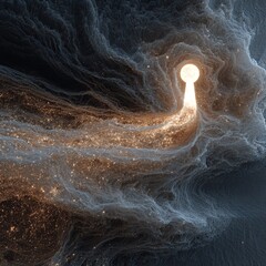 Abstract conceptual representation of unlocking the human mind