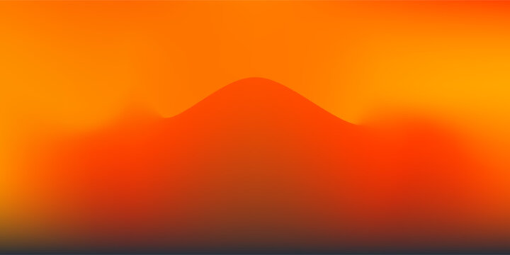 The image features a rectangular frame containing a minimalist, abstract landscape in warm tones.
 
In the center, there is a soft, blurred silhouette resembling a mountain peak or a sand dune.