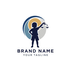 Silhouette of a Person Holding Scales.