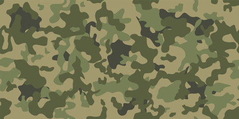 Army camo seamless print. Forest camouflage military pattern graphic print for fashion.
