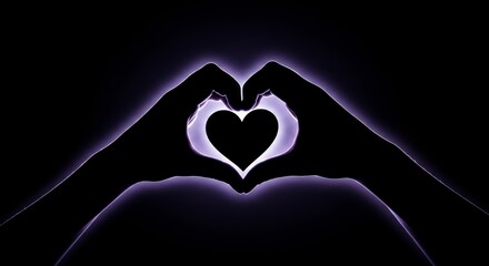 Fototapeta premium Hands forming heart shape.