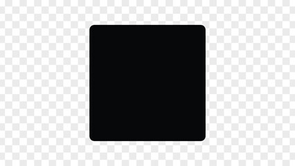 Black rounded square on checker pattern background