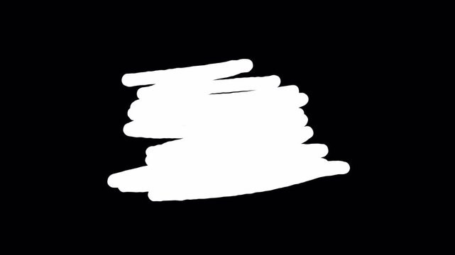 Chalk scribble doodle element for poster. Handwritten doodles. Rough hand drawn marker sketch with brush grunge texture.