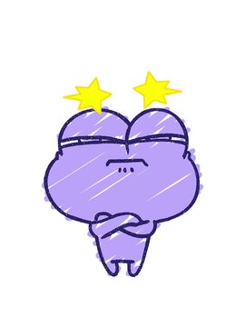 spinning stars animation of Angry Frog Chalk Drawing