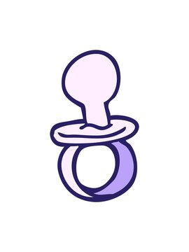 bob and pause animation of cartoon doodle baby pacifier