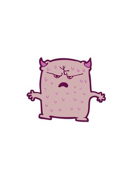 pressure popping animation of cartoon little alien