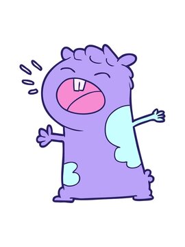 shine light effect animation of gerbil illustration