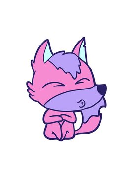 jiggle motion animation of cartoon drawing of a wolf whistling