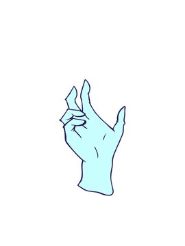 bobbing motion animation of hand cartoon element