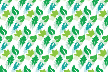 Fototapeta premium seamless pattern with green leaves
