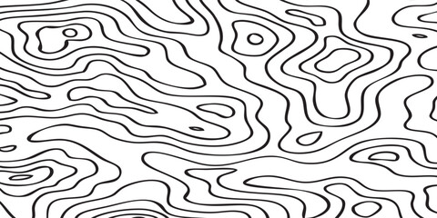 Abstract Topographic Contour Lines Pattern. © Fendik eps