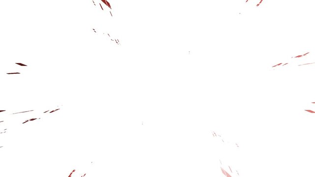 加速する光線、集中線、衝撃が走るようなアニメーション