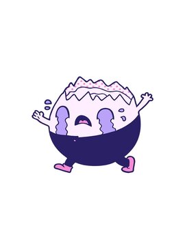 jumping motion animation of humpty dumpty cartoon