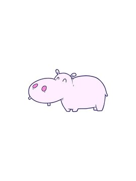 sales flash animation of cartoon hippo