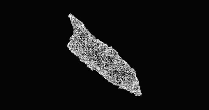 Sketch Aruba outline map animation - smooth progressive reveal