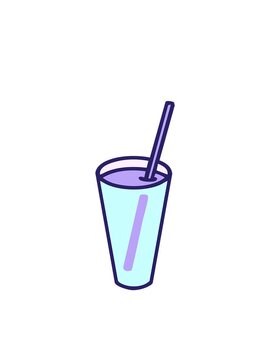 blinking radial lines animation of a classic brazilian caipirnha cocktail drawing