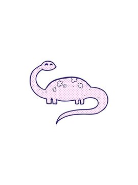 splitting motion animation of cartoon dinosaur cartoon
