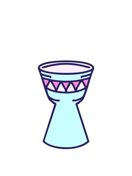 stretching up animation of brazilian drum carnival instrument