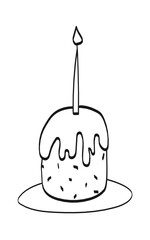 easter cake doodle sketch