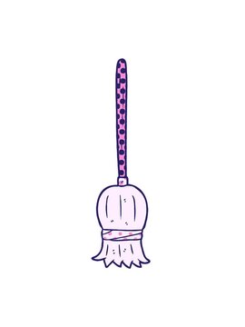 jiggle motion animation of cartoon broom